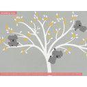 Kids wall stickers Cute Koala, white tree