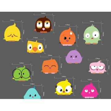 Wall stickers Cartoon birds 2
