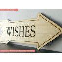Wooden sign WISHES