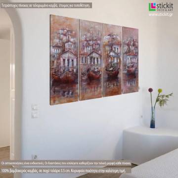 Canvas print From Alexandroupoli to Kastelorizo, four panels