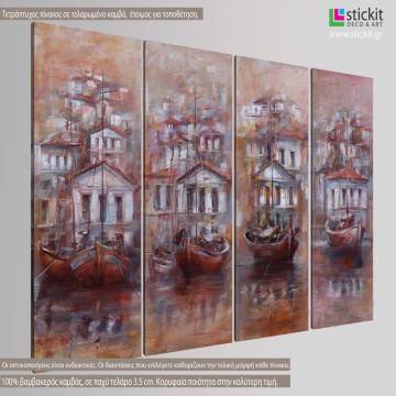 Canvas print From Alexandroupoli to Kastelorizo, four panels 2