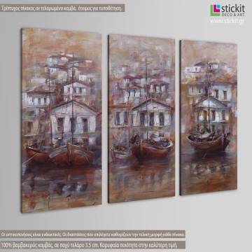 Canvas print From Alexandroupoli to Kastelorizo 3 panels 2