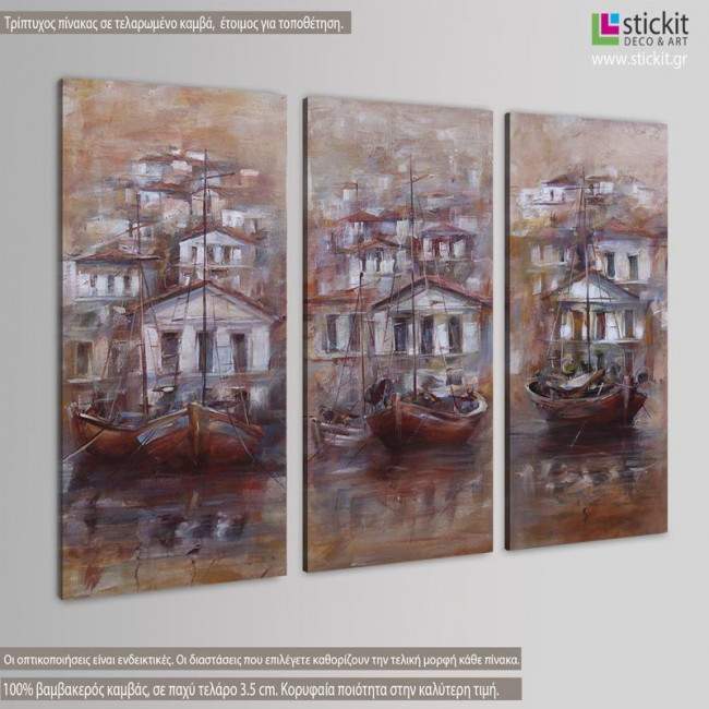 Canvas print From Alexandroupoli to Kastelorizo 3 panels, side
