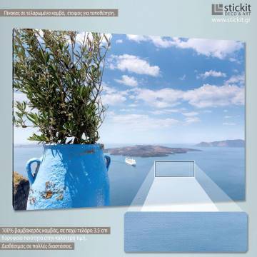 Πίνακας σε καμβά Santorini View from Fira 2