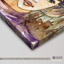 Canvas print Girl watercolor, side