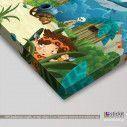 Kids canvas print Pirates on the wild island
