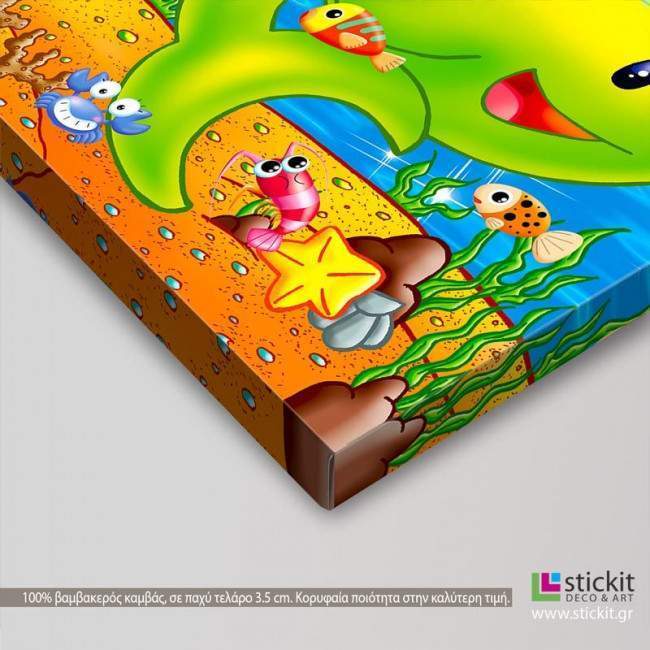 Kids canvas print The fishing boy