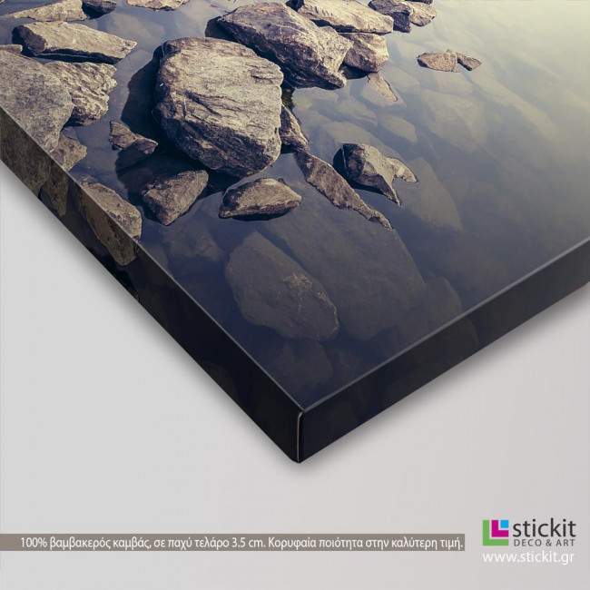 Canvas print Misty landscape, side