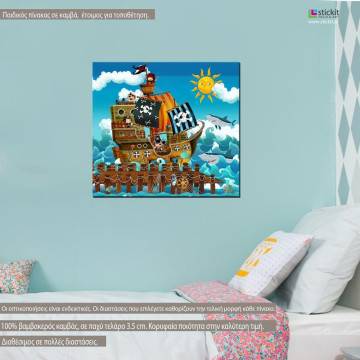Kids canvas print Pirate ship