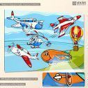 Kids canvas print Funny planes and aircraft