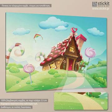 Kids canvas print Sweet house 2