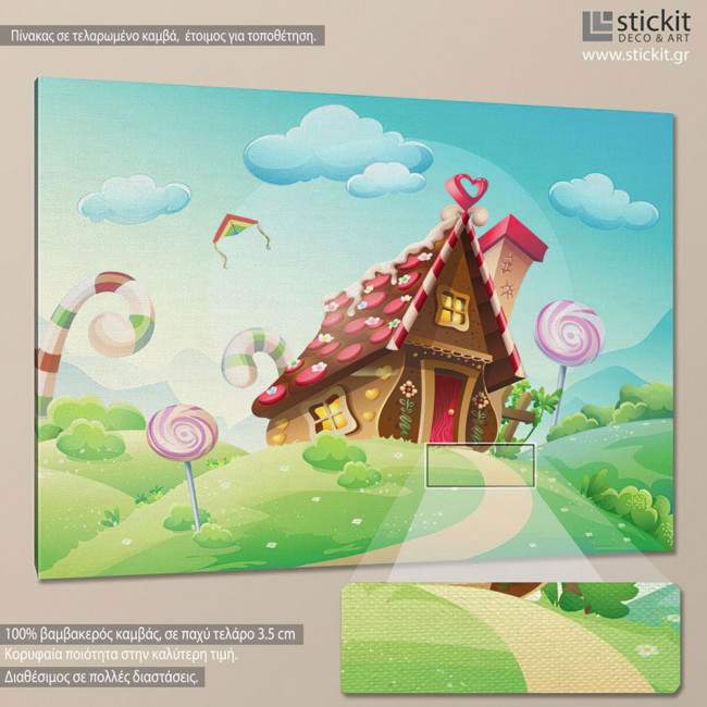 Kids canvas print Sweet house