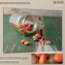 Canvas print Smarties in jar