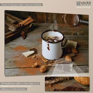 Πίνακας σε καμβά Hot chocolate