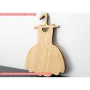 Wooden Little dress in a hanger 