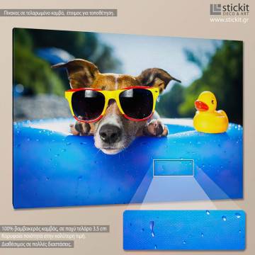 Canvas print Dog with glasses 2
