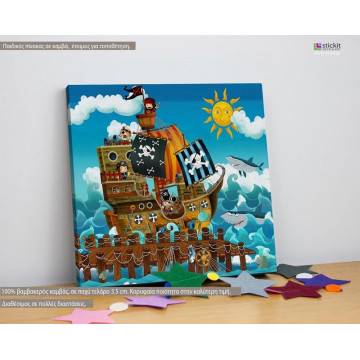 Kids canvas print Pirate ship 2