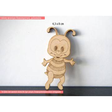 Wooden Little bee decorative figure