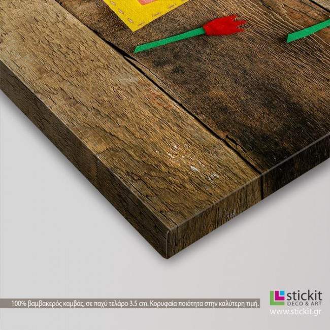 Little houses, πίνακας σε καμβά, λεπτομέρεια