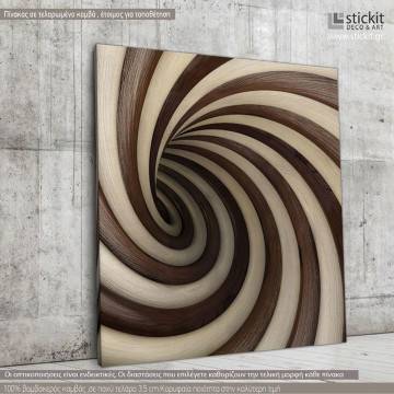 Πίνακας σε καμβά Cream and chocolate (Wood texture)