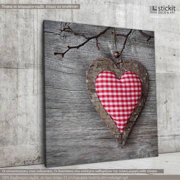Canvas print Heart from fabrick