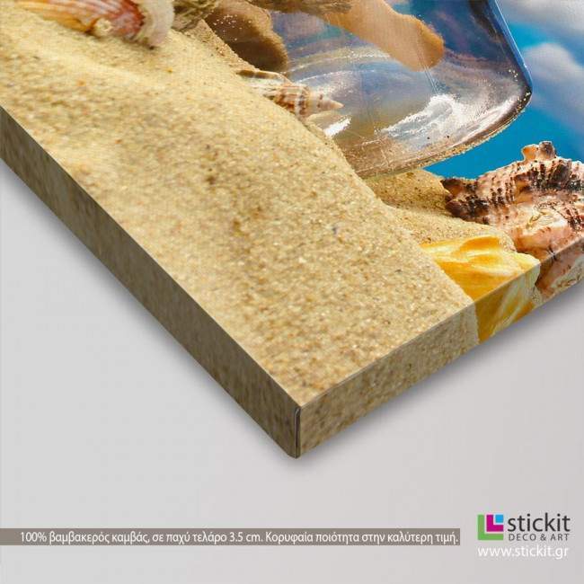 Canvas print Message in a bottle, side