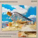 Canvas print Message in a bottle