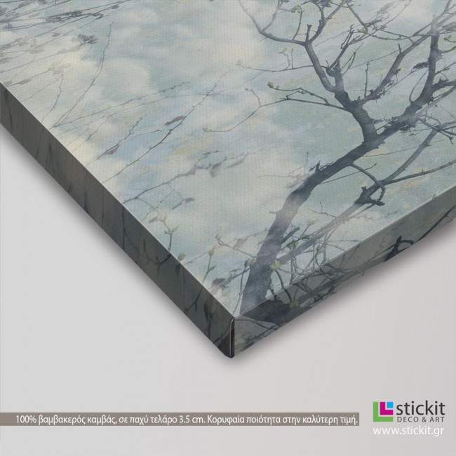 Canvas print Balloons in the clouds, side