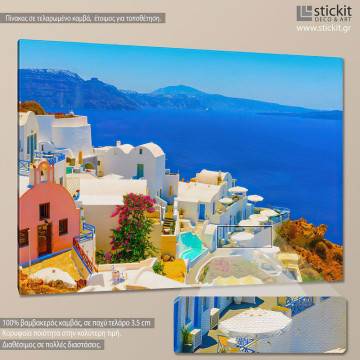 Canvas print Colors of Greece, Oia - Santorini