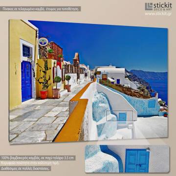 Πίνακας σε καμβά Colors of Greece - Santorini