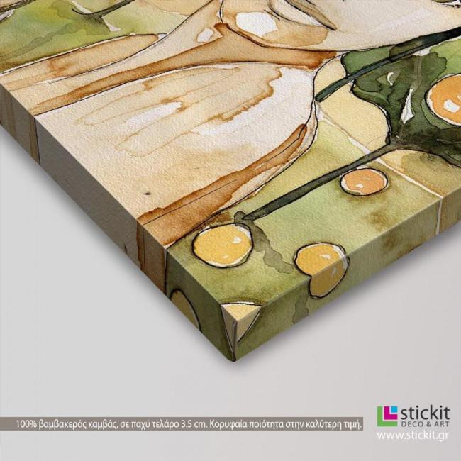 Beautiful young woman, πίνακας σε καμβά , λεπτομέρεια