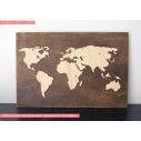 Wooden sign World map