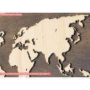 Wooden sign World map