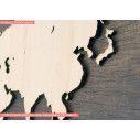 Wooden sign World map