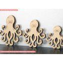 Wooden Octopus decorative figure