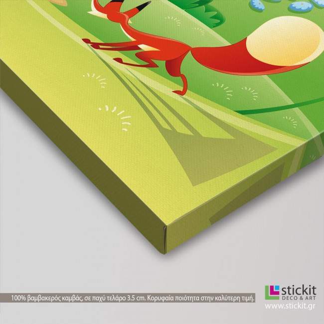 Red fox, παιδικός - βρεφικός πίνακας σε καμβά, λεπτομέρεια