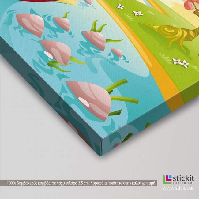 Kids canvas print Red dragon