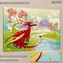 Kids canvas print Red dragon