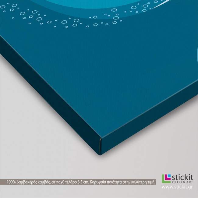 Canvas print Dolphins at sea, side