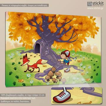 Kids canvas print Were is the red fox 2