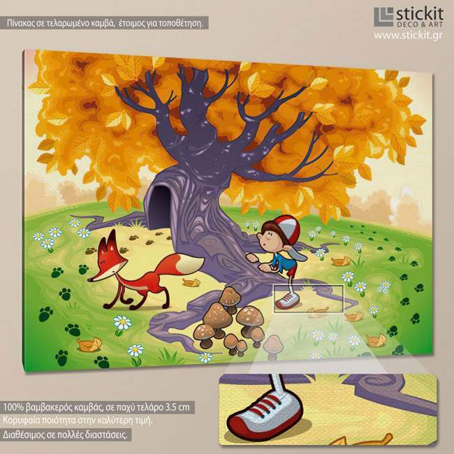 Kids canvas print Were is the red fox