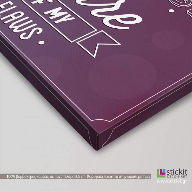 Canvas print I am beautiful, side