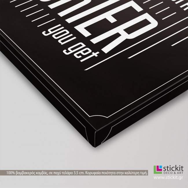 Canvas print The harder you work, side