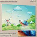 Kids canvas print Running snail