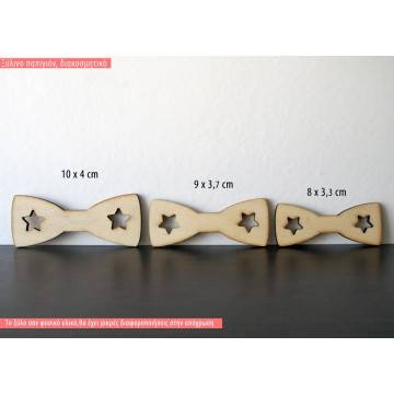 Wooden Bow tie decorative figure