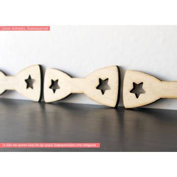 Wooden Bow tie decorative figure 2