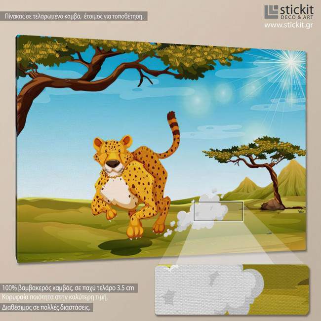 Kids canvas print The cheetah