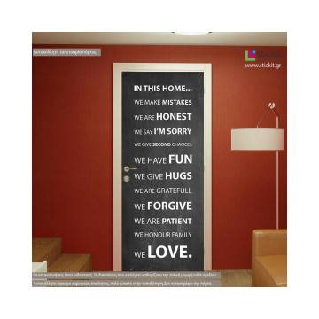 Door sticker In this home