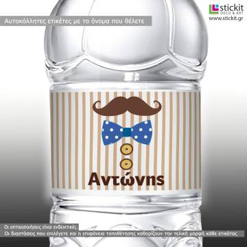 Stickers labels Moustache bowtie buttons