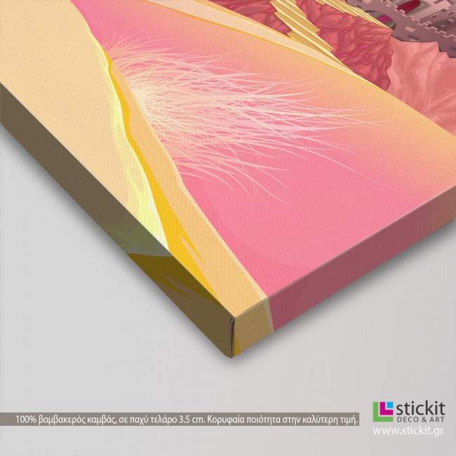 Πίνακας παιδικός σε καμβά Fairie's castle, καμβάς τελαρωμένος, λεπτομέρεια